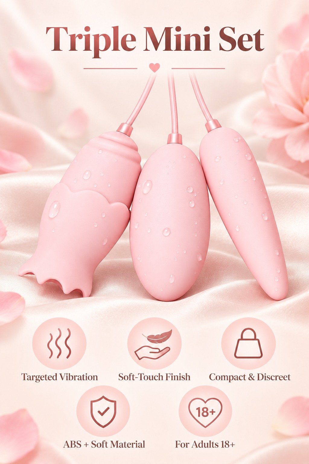 Triple mini vibrator set English overview