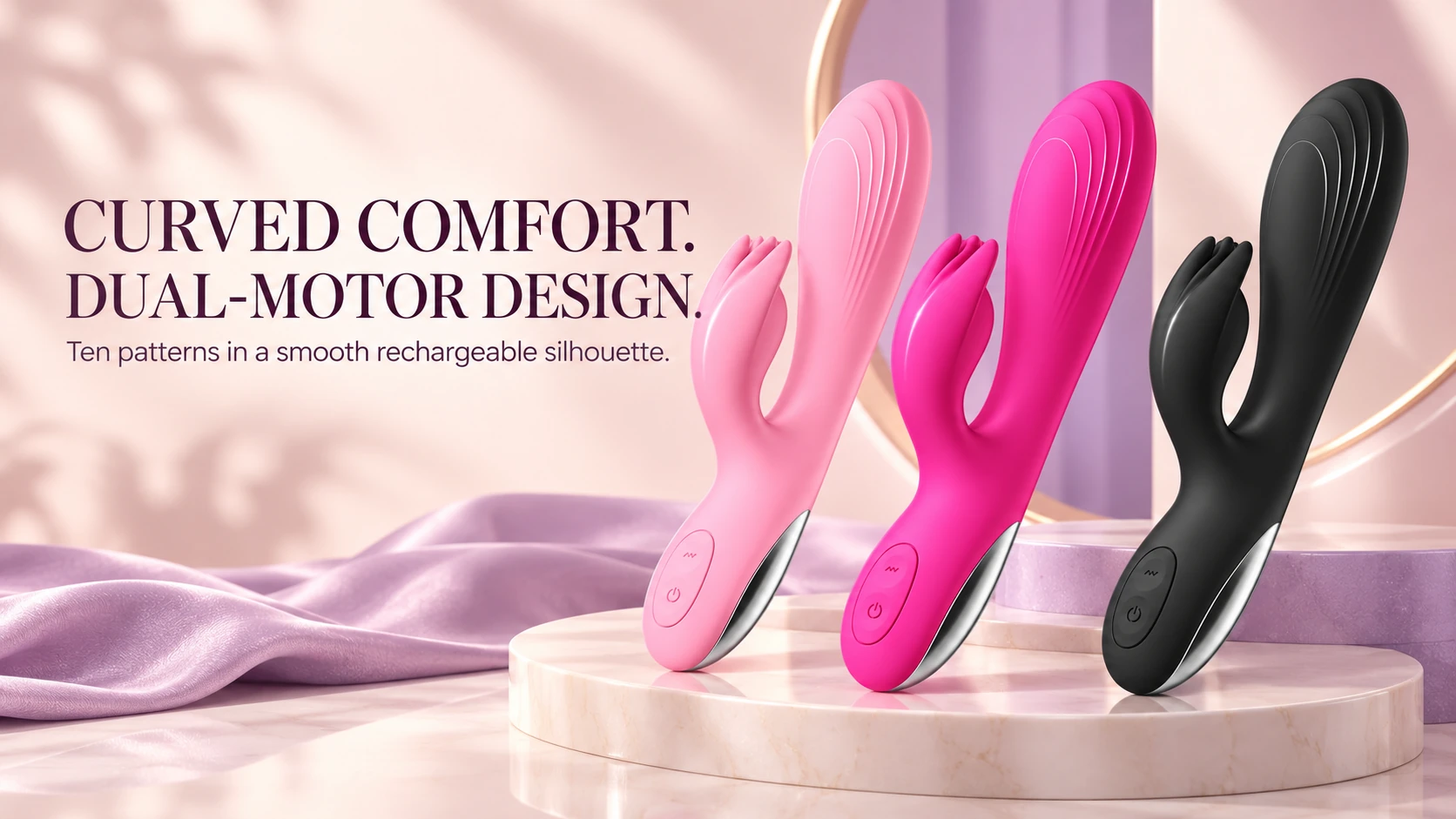 Dual-motor curved massager hero