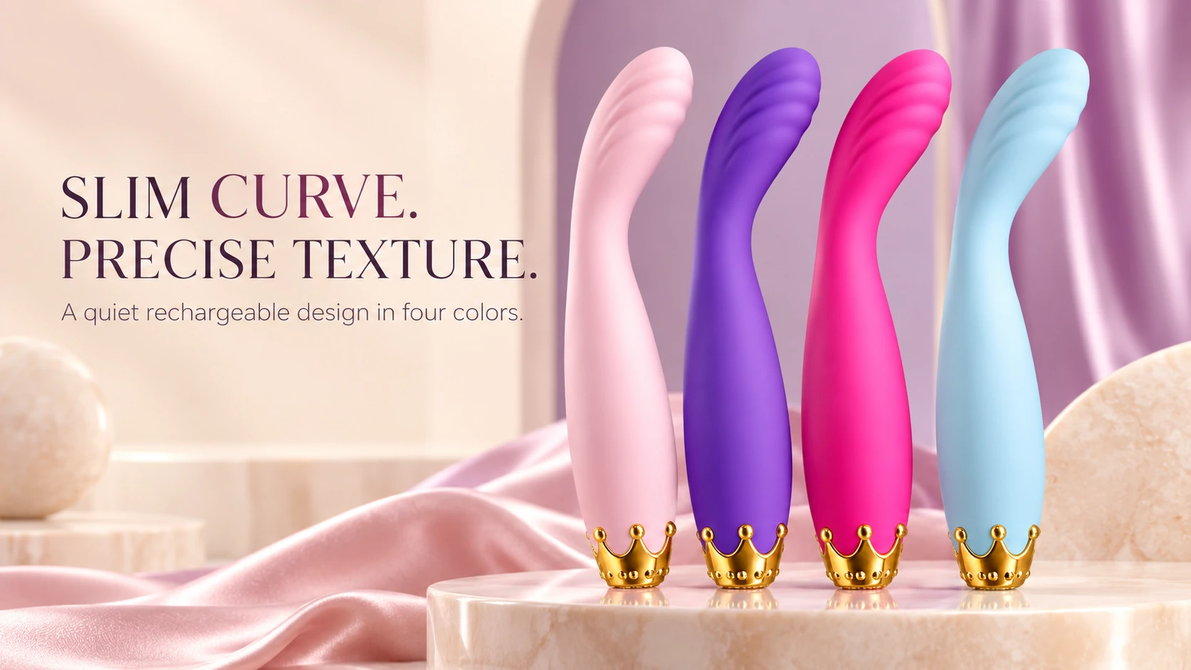 Slim curved crown-tip massager hero