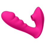Wearable U-Shape Suction & Vibration Massager isolated on a transparent background