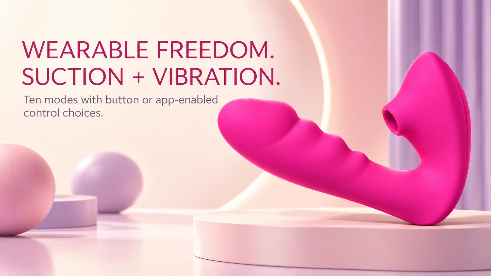 Wearable U-shape suction and vibration massager hero