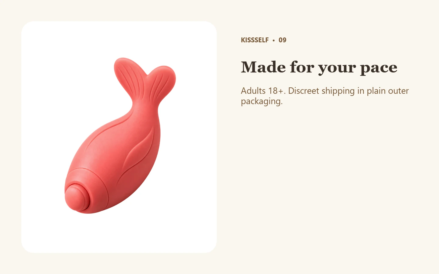 Compact Fish Wearable Vibrator discreet shopping and storage